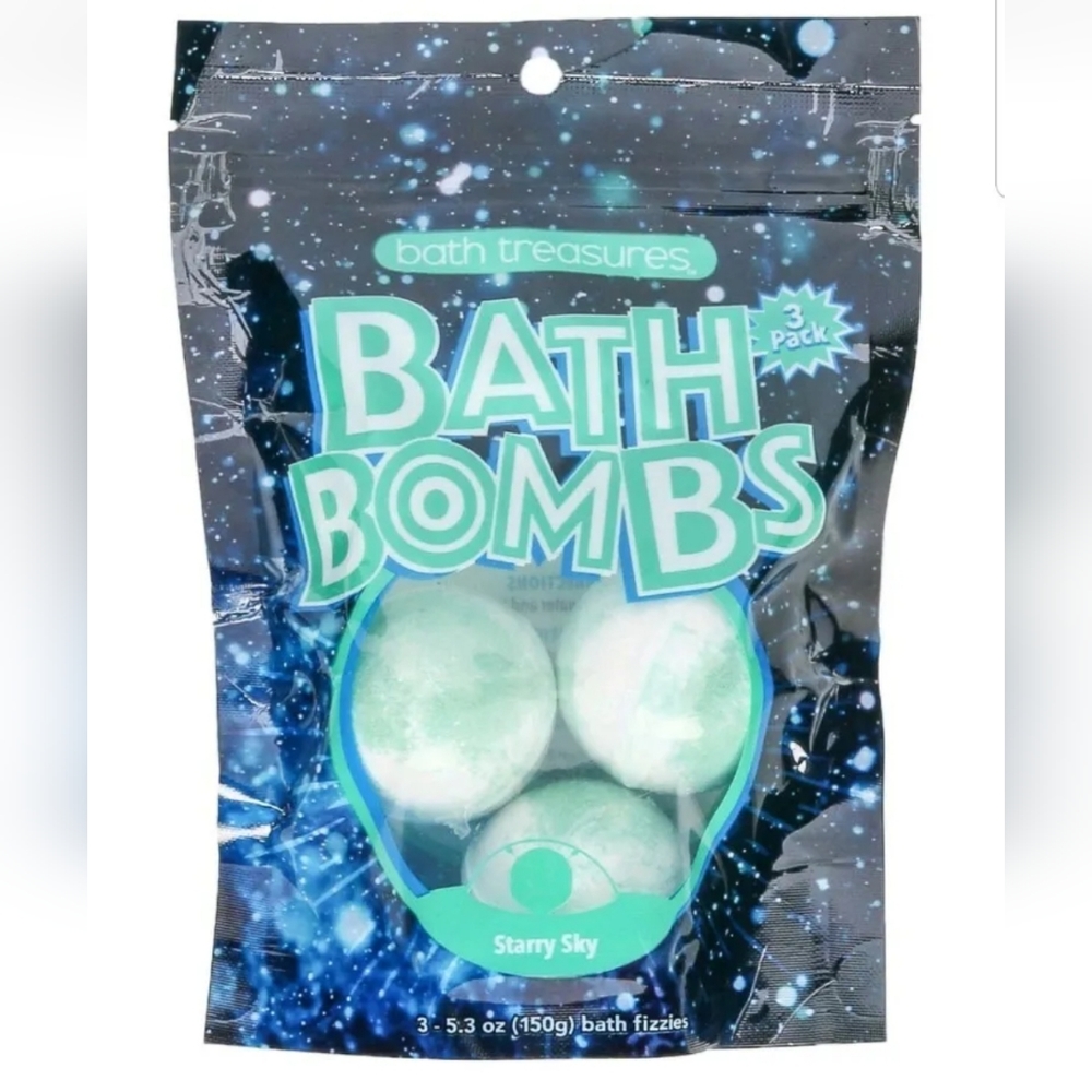 Bath Treasures Starry Sky Bath Bombs 3 Bath Fizzies